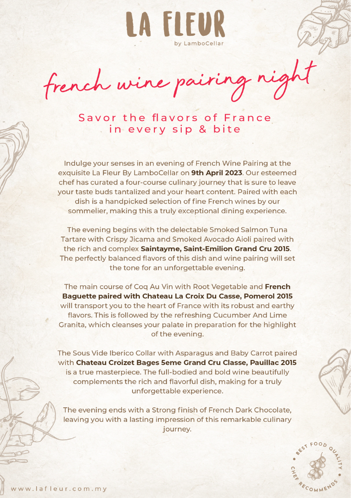 La Fleur French Wine Event